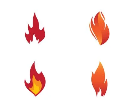 Fire symbol vector icon Stock Illustration