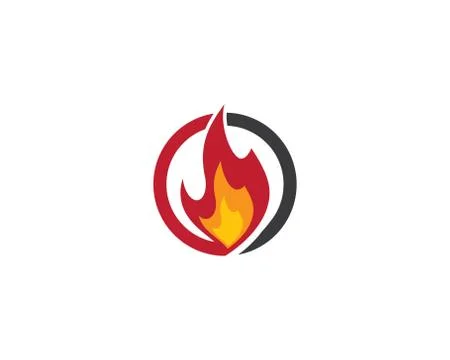 Fire symbol vector icon Stock Illustration