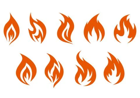 Fire symbols Stock Illustration