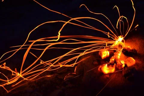 Fire tentacles anger Foto stock