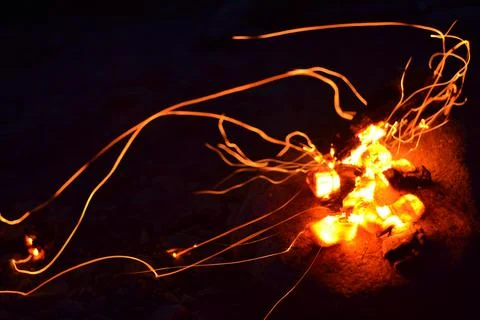 Fire tentacles reach Foto stock