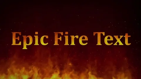 Fire text Stock After Effects