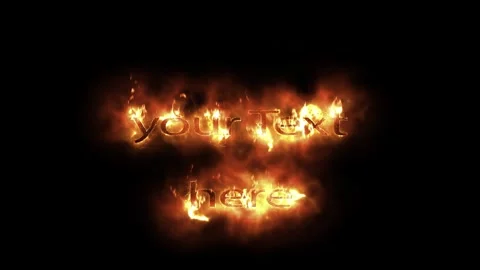 fire text in after effects free download