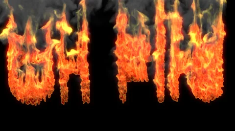 On Fire (Text with Alpha Channel) Stock-Footage 33910268