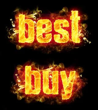 Fire Text Best Buy Stock Illustration