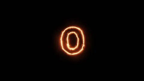 Fire Text Effect Count Down Stock Footage 154716263