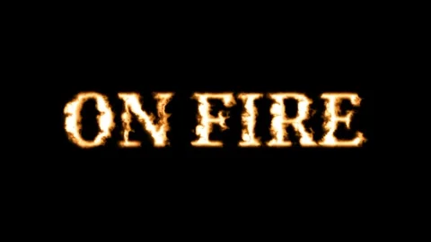 On Fire Text Effect Stock Footage 336838744