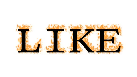 Like fire text effect white isolated background Stock Footage 138071998