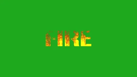 Fire text with fire effect on green screen background Stock Footage 287994411