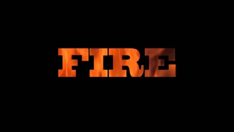 FIRE text. letters with text masking Stock Footage 172113733