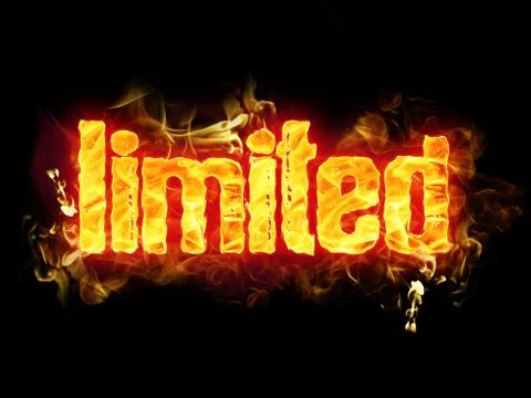 Fire Text Limited Stock Illustration