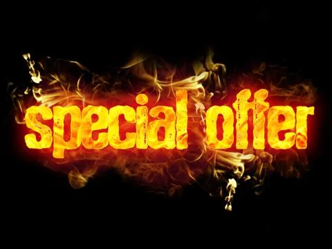 Fire Text Special Offer Stock Illustration
