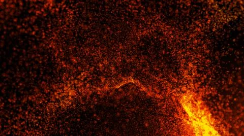 Fire texture volcano on black background Stock Illustration