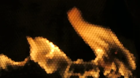 Fire through honeycomb great Stock Footage 119077947