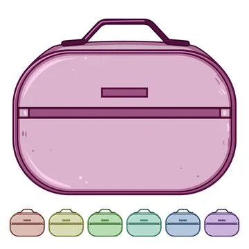 Fire toiletry bag cartoon vector graphic Stock Illustration