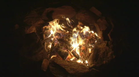 Fire from top Stock Footage