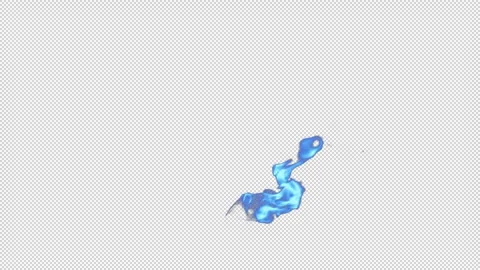 Fire Torch 02 Loop Blue HD Stock Footage 312508630