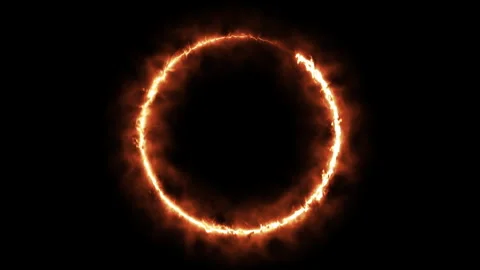 Fire Torch circle animation background. Stock Footage 264038415