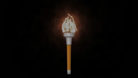 Fire Torch Video stock 130985485