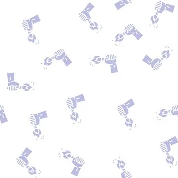 Fire torch glyph seamless pattern Stock Illustration