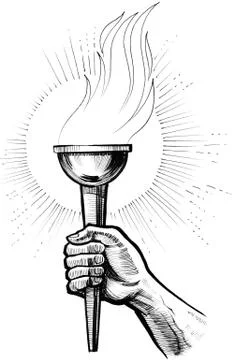 Fire torch Illustrazione stock