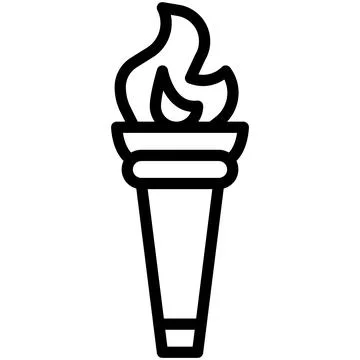 Fire torch Vector Icon Design Illustration Illustrazione stock