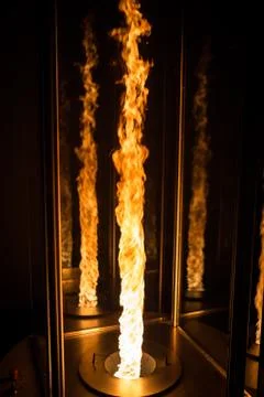 Fire tornado made in a laboratory controlled enviroment Foto stock