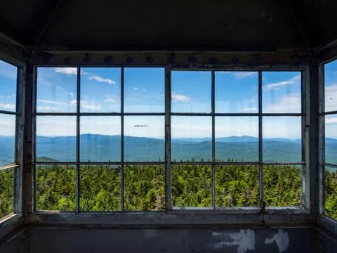 Fire Tower View, Stratton Mountain, Green Mountains, Vermont Stock Photos