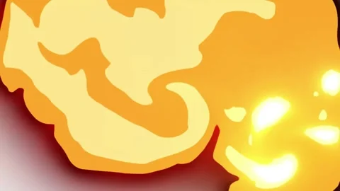 Fire transition animation on transparent background with burning flames. Stock Footage 322783460