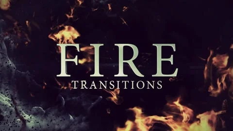 Fire Transitions After Effects stock