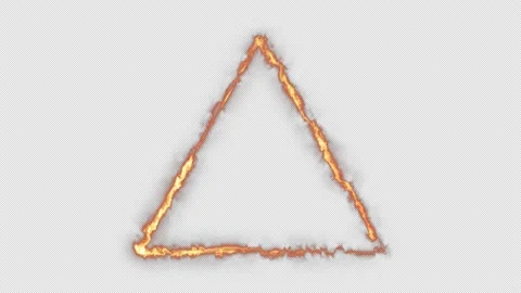 Fire Triangle Stock Footage 197383655