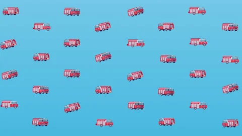 Fire truck 8K wiggle pattern loop background Stock Footage 157020233