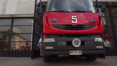Fire truck advancing Stock Footage 77129421