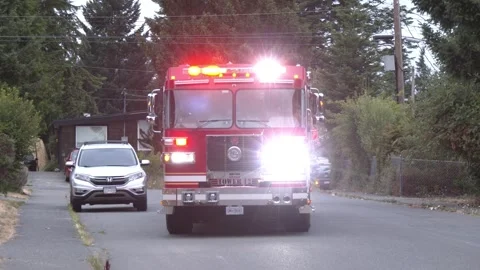 FIRE TRUCK ARRIVAL Stock Footage 247342606