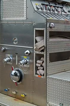 Fire truck control panel Stock Photos