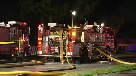 Fire Truck E-1 Stock Footage 688194