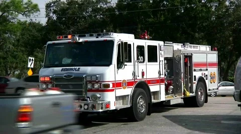 Fire Truck E-30 Stock Footage 688281
