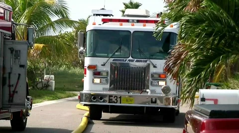 Fire Truck E-31 Stock Footage 688210