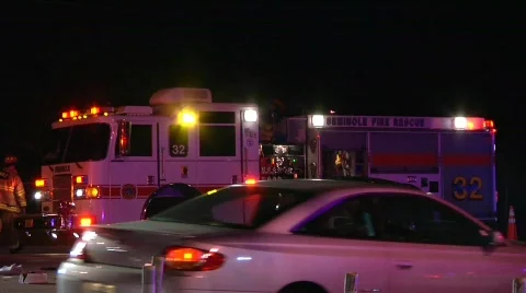 Fire Truck E-32 Stock Footage 688551