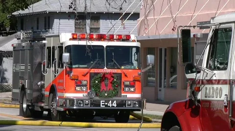 Fire Truck E-44 Stock Footage 689444