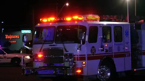 Fire truck E65 Stock Footage 936419