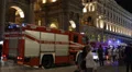 Fire Truck Firefighter Ambulance Police Car Emergency Duomo Square Metro Station HD Footage