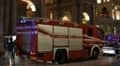 Fire Truck Firefighter Emergency Exit Rescue Citizens Duomo Metro Station Danger HD Footage