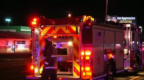 Fire truck Stock Footage 718614