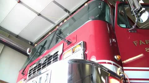 Fire Truck Front with Lights On 스톡 동영상 12580057