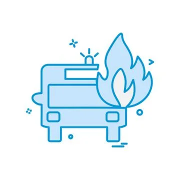 Fire truck icon design vector Illustrazione stock