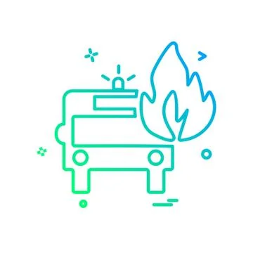 Fire truck icon design vector Illustrazione stock