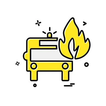 Fire truck icon design vector Stock Illustration