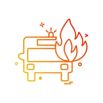 Fire truck icon design vector Stock Illustration