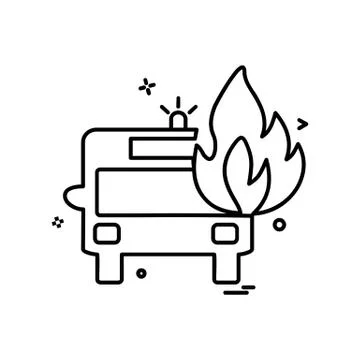 Fire truck icon design vector 스톡 일러스트